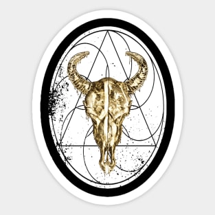 Bulls Skull Taurus Skeleton Sticker